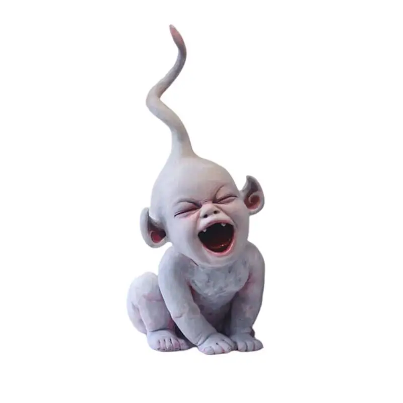 2021 halloween scary ghost baby doll resin statue craft realistic halloween horror props haunted house desktop decoration free global shipping