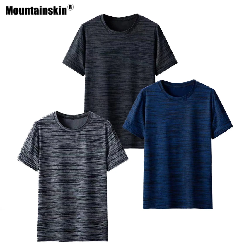 

Мужская Уличная футболка Mountainskin, дышащая быстросохнущая футболка из ледяного шелка, Спортивная, походная, для бега, кемпинга, треккинга, с к...