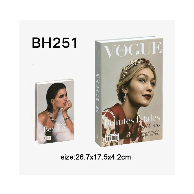 

Home Decor Detachable Fake Books Fashion Book Box Study Room Decorations Accessories Christmas Coffee Shop Model