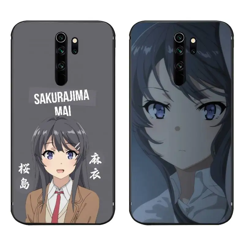 

Mai Sakurajima Aesthetic Phone Case for Redmi 9A 8A 7 6 6A Note 9 8 8T Pro Max Redmi 9 K20 K30 Pro