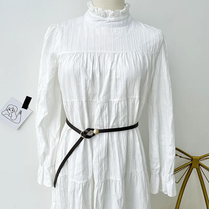 

Women's Korean-Style Knotted Thin Belt Decoration with Suit Waist Trimming Fashion Simple Small Belt