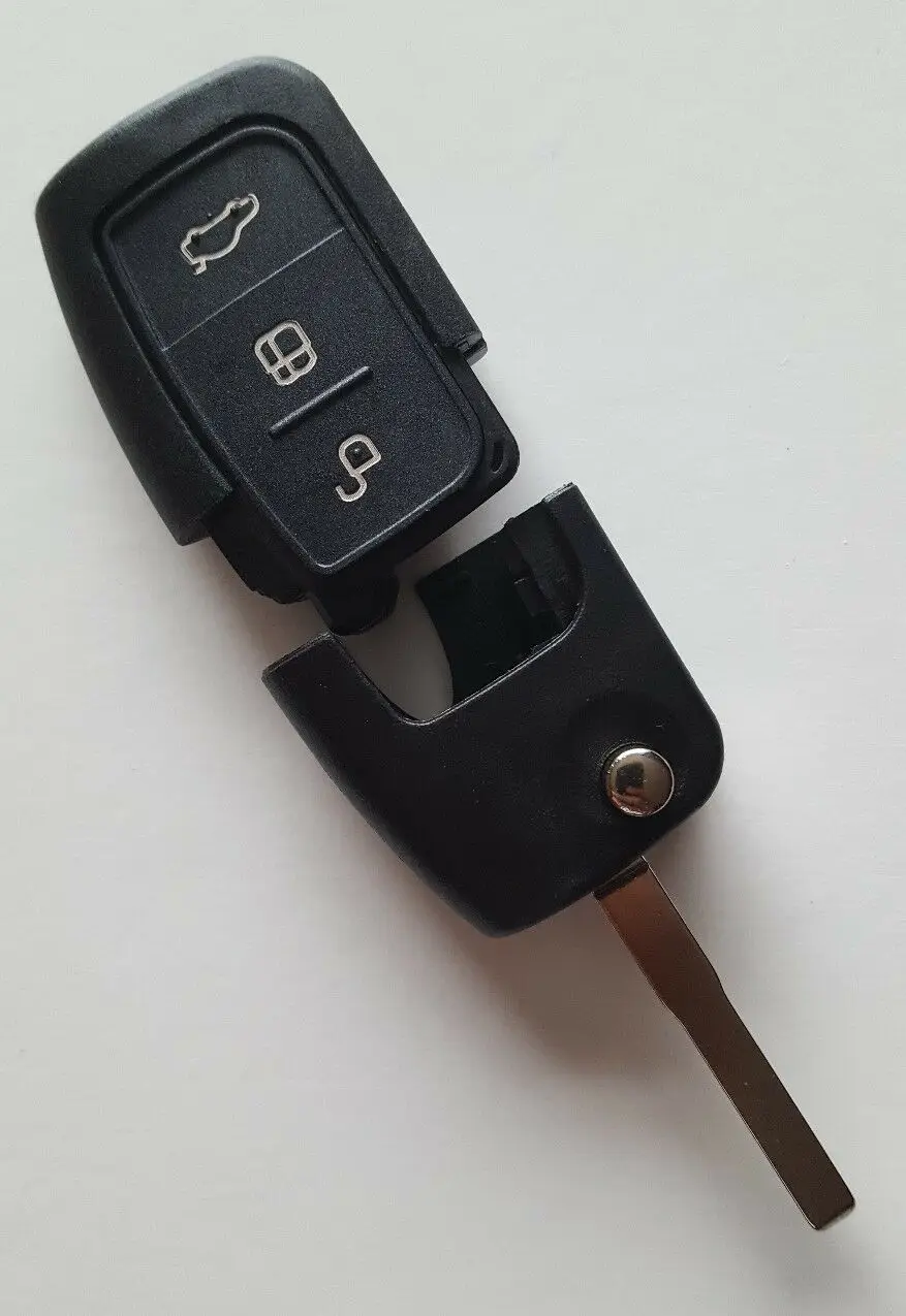 Подходит для Ford Focus Fiesta Mondeo 3 кнопки флип-пульт дистанционного ключа чехол плоский