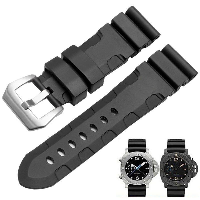 Ремешок резиновый для мужских часов Panerai погружной PAM 441 111 386|Ремешки часов| |