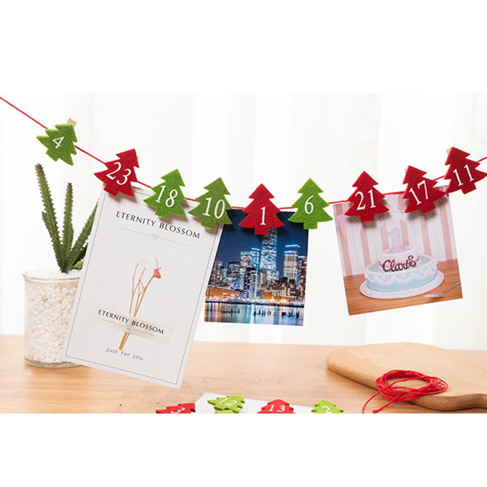 

24pcs Wood Colorful ChristmasTree Red Star Clips Craft Clothespins Toppers Wedding Christmas Decoration For Scrapbooking