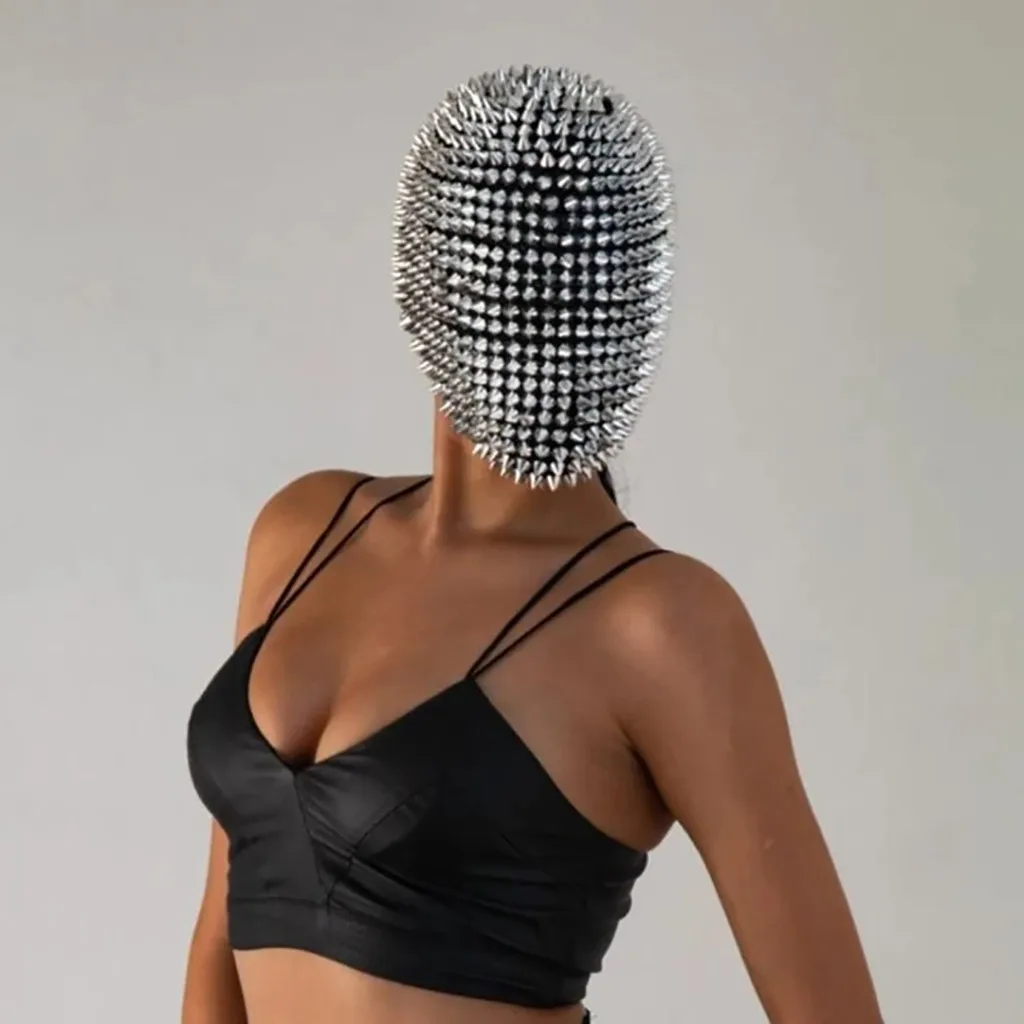 

Шипованные шипы на все лицо украшение Margiela чехол на лицо Хэллоуин косплей смешное лицо Обложка антистресс фиджет игрушки для детей FE