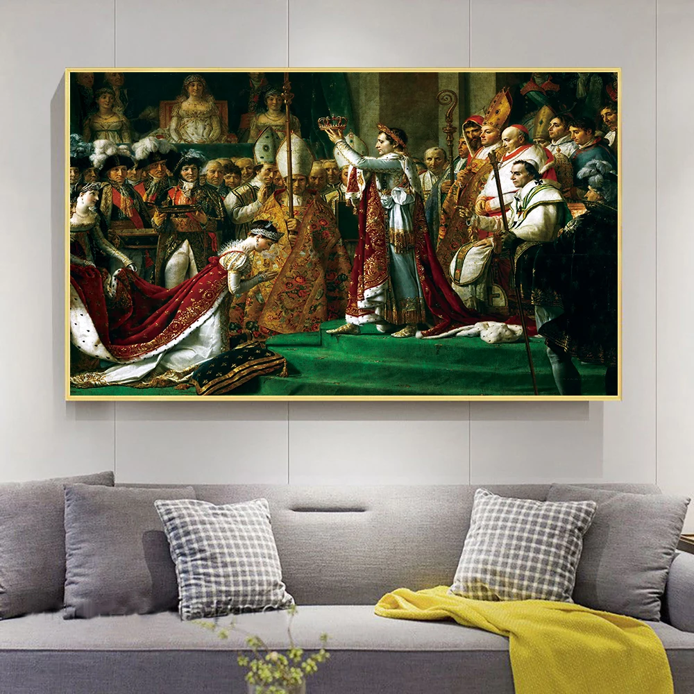 Наполеон венок плакат постер с видом Парижа Собора Парижской Богоматери холст