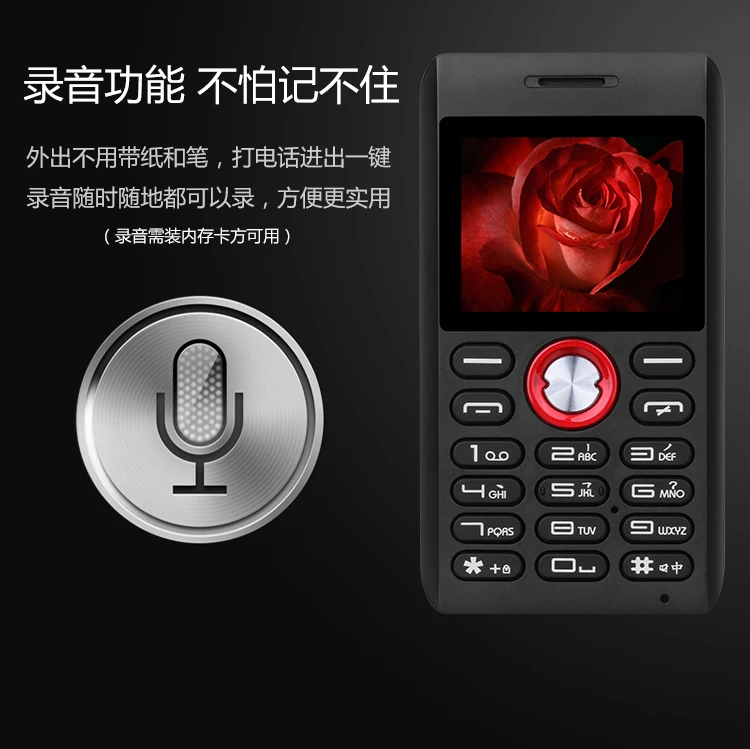 Melrose M18 мини-телефон с MP3 камерой Bluetooth ультра-тонкий 1,7 дюймов Открытый ударопрочный Пылезащитный телефон