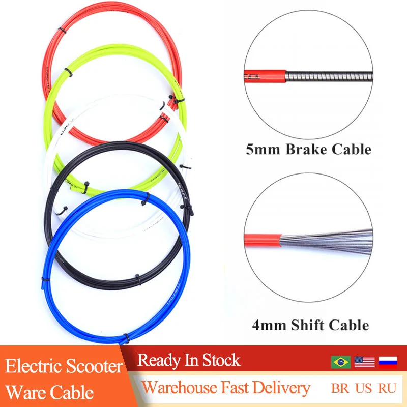 Cable de freno para cambio de marchas de bicicleta, Cable de 300cm, tubo de 4mm/5mm, para bicicleta