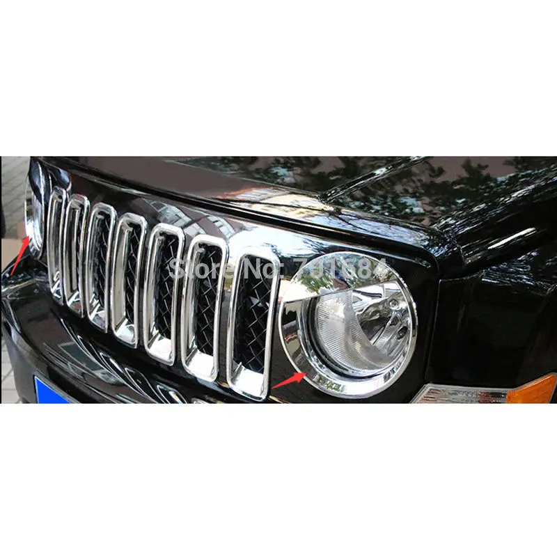 Хромированный налобный фонарь ABS для Jeep Patriot 2011 2012 2013 2014 2015 2016 | Автомобили и