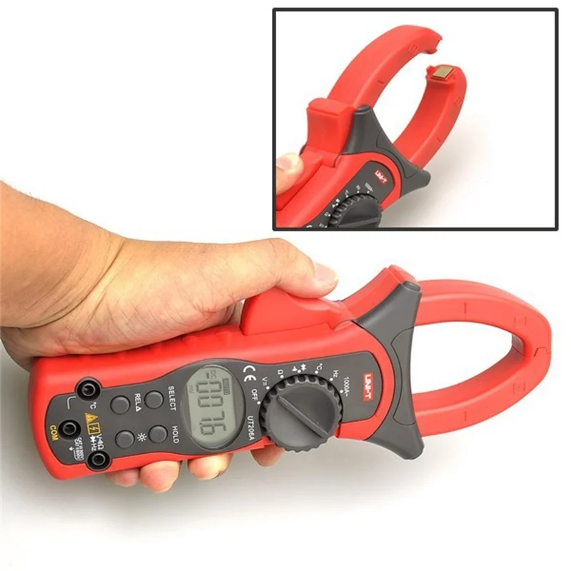 UNI T UT206A Автоматический диапазон 1000A цифровой клещи многометровый диод вольтметра