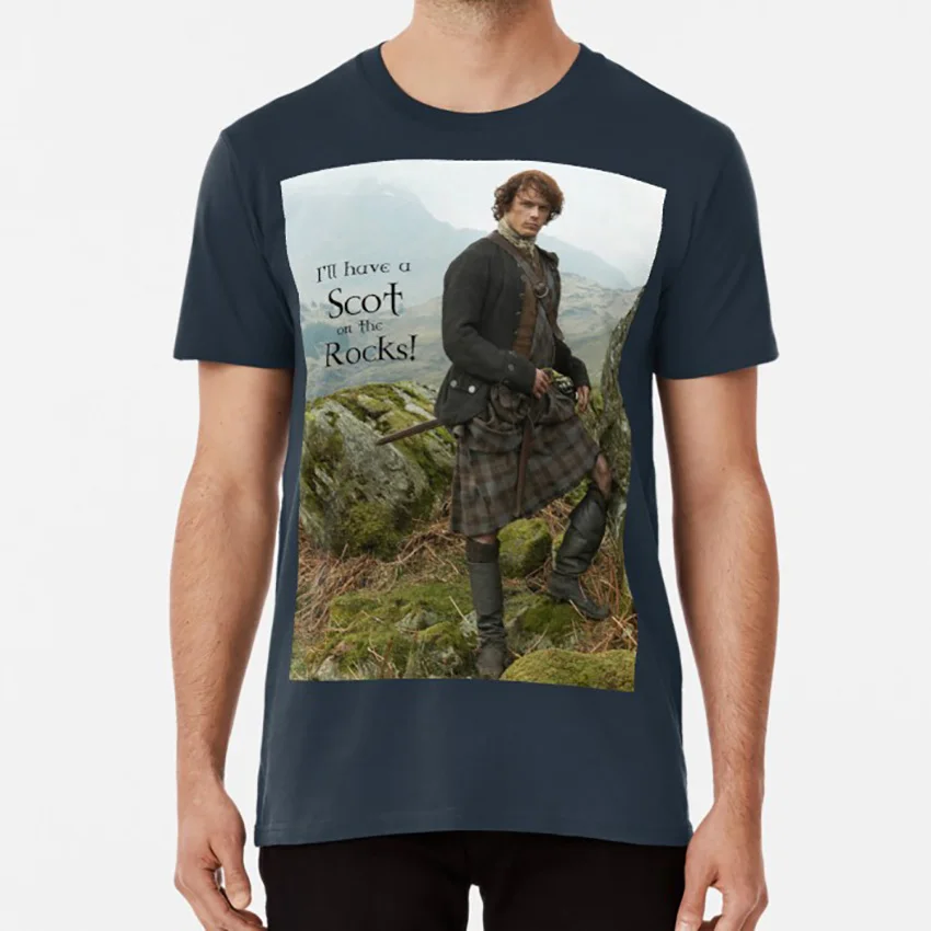 У меня будет Шотландка на скалах! Футболка outlander Джейми Фрэйзер джаммф и Клер