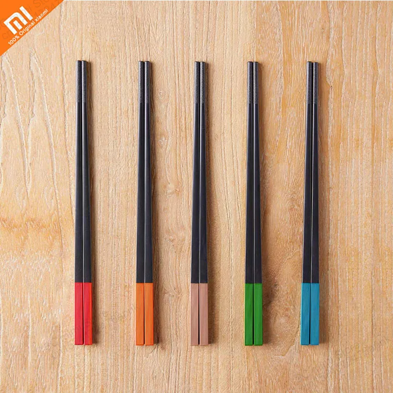 5 пар xiaomi mijia сплав палочки для еды Нескользящие прочные высококачественные