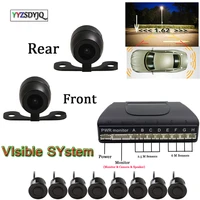 yyzsdyjq auto parking sensor 8 redars bibi alarm sound parktronic car rear view camera front camera video car parking system