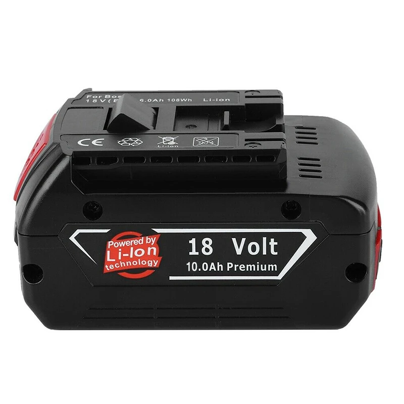 

18V 18.0Ah Rechargeable Li-ion Battery Portable Replacement Battery Backup Battery Indicator light For Bosch BAT609