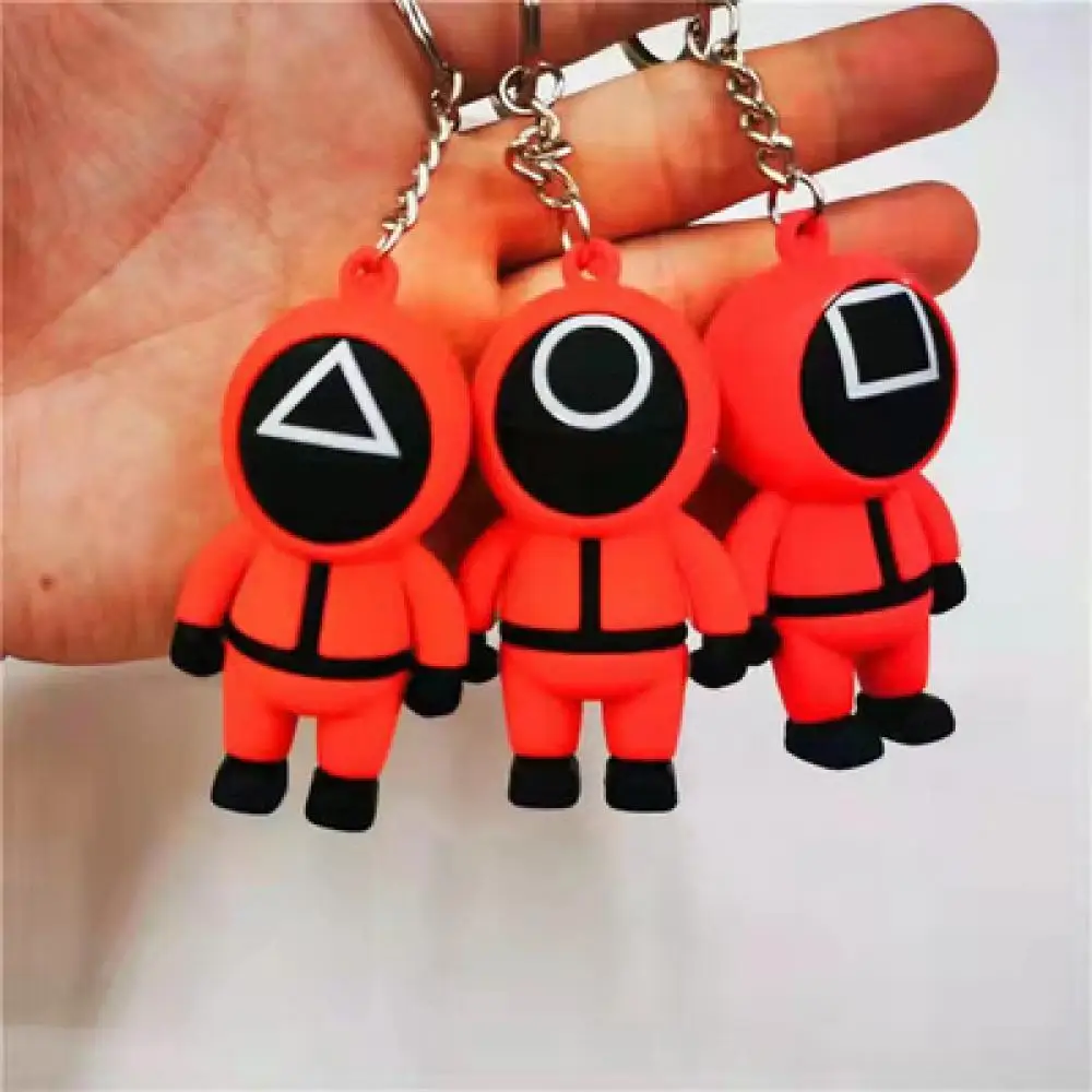 

10 Pieces of Squid Game Keychain Soldier Series Pendant Mini Doll Key Ring Car Backpack Pendant Holiday Gift Party Giveaway