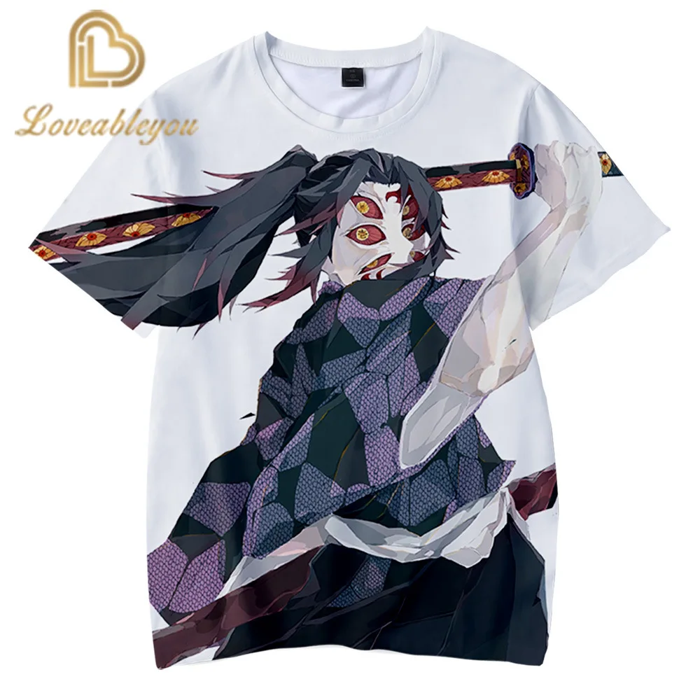 Футболка мужская с графическим принтом Demon Slayer забавная уличная одежда в стиле