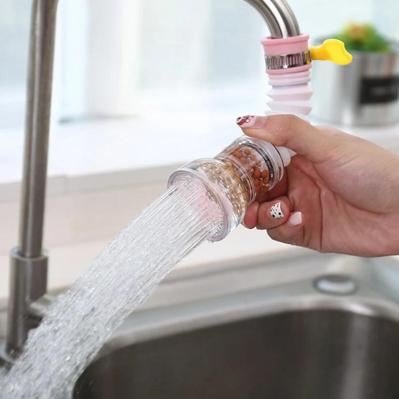 

360 Degree Adjustable Water Tap Extension Filter Shower Water Tap Bathroom Faucet Extender Home Kitchen Accessories