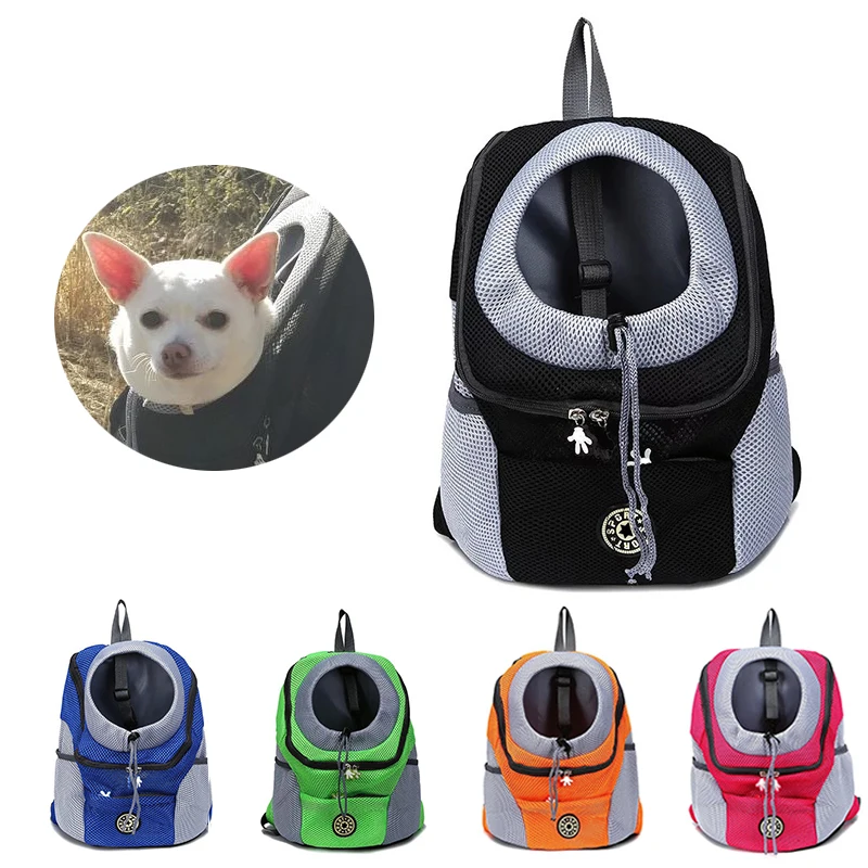 

Dog Backpack Outdoor Pet Dog Cat Carrier Travel Bag Portable Double Shoulder Mesh Canvas Bag Breathable Comfortable Dog Supplies