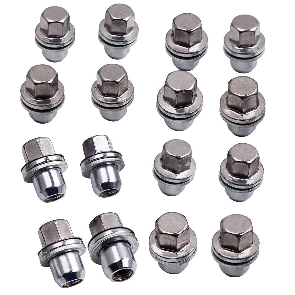 

16x Колесные гайки, нержавеющие наконечники, болты, плоские шпильки для Range Rover Sport 05-13