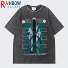 Весна 2022, Винтажная Футболка Rainbowtouches в стиле ретро, хлопковые футболки с коротким рукавом, высокая уличная мода, волшебник, графические футболки, превосходное качество