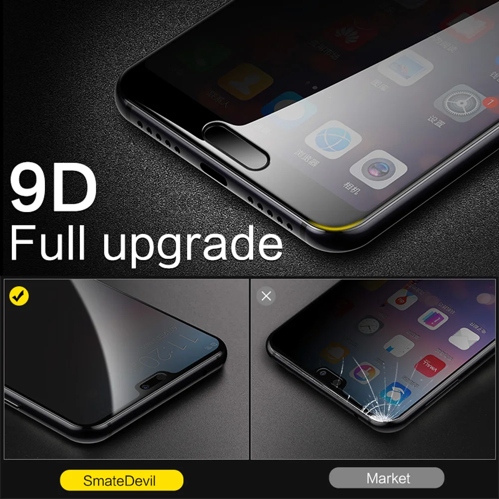 Закаленное стекло SmartDevil для Huawei nova 5i защита экрана анти-конфиденциальность