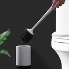 Силиконовая щетка для унитаза с резиновым основанием, напольная настенная щетка для чистки, аксессуары для ванной комнаты