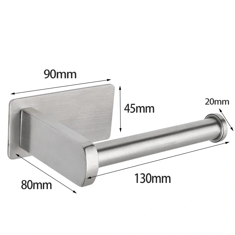 

Bathroom Roll Paper Accessories Wall-mounted Toilet Paper Holder Stainless Steel Kitchen Paper Towel Household Accessories