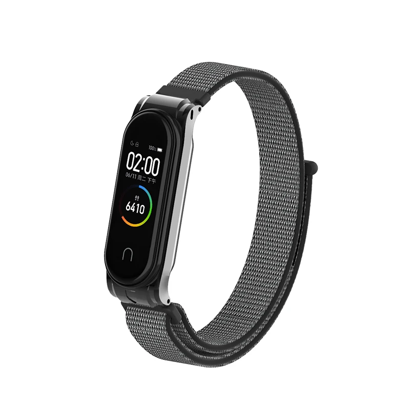 7399 Нейлоновый браслет-петля для Xiaomi mi, ремешок 4/3, mi Band 4, аксессуары для Xiaomi mi, ремешок 3, сменный ремешок - Цвет: 7399