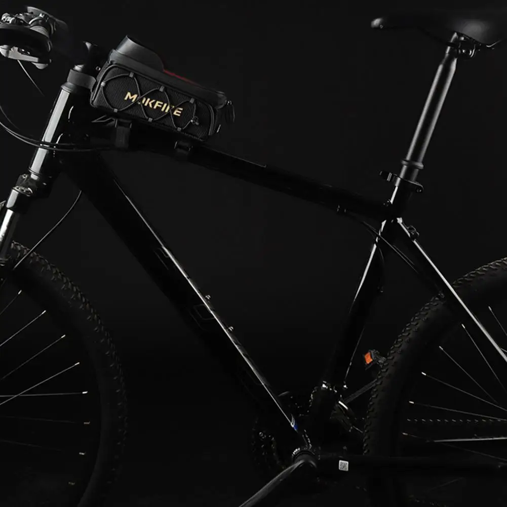 bicycle bag frame front top tube cycling bag waterproof phone case touchscreen bag mtb pack bike accessories free global shipping