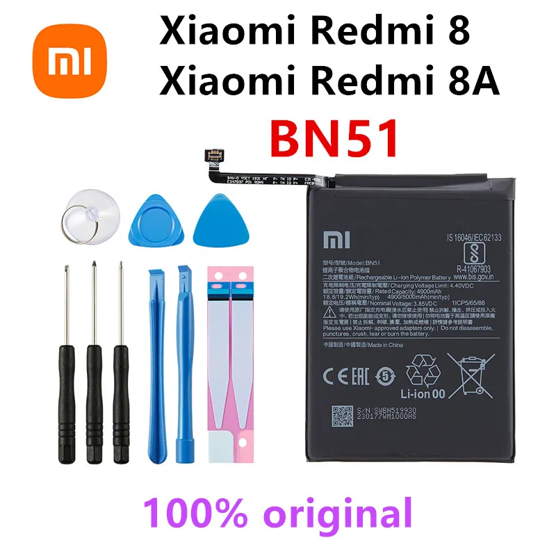 Оригинальный аккумулятор Xiao mi 100% BN51 5000 мАч для Xiaomi Redmi 8 8A Redmi8 высококачественные