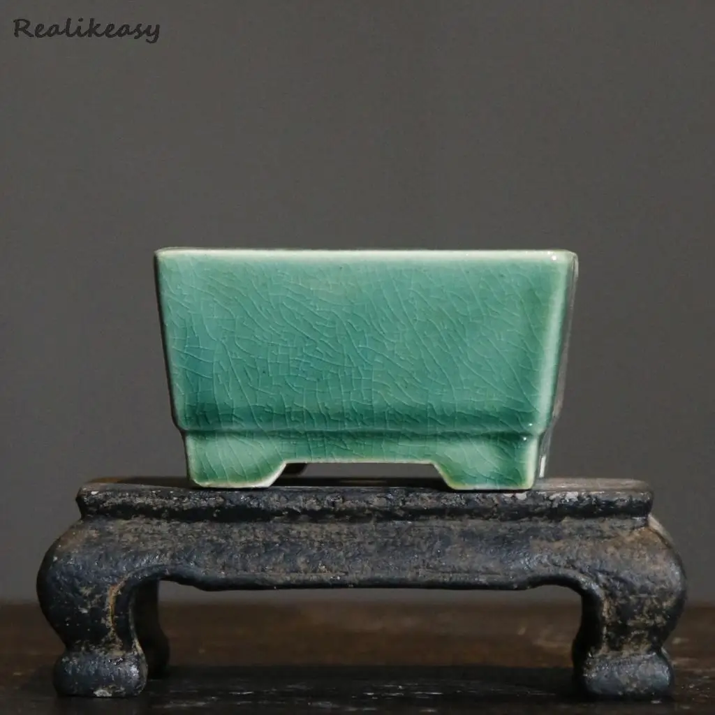 Цветочный горшок в китайском стиле из фиолетовой глины керамический бонсай