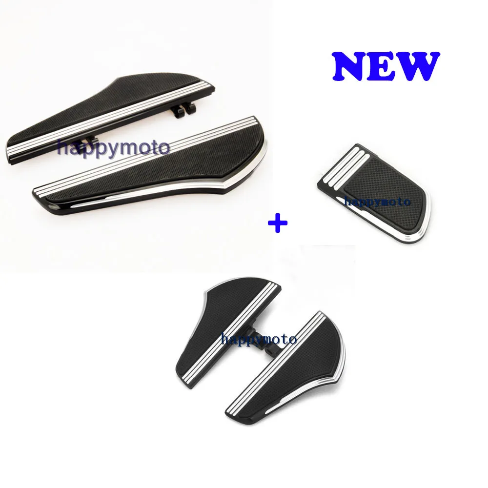 

Motorcycles Front rear Driver passenger Floorboards foot pegs for harley Touring FLHX street Glide roadking 2000-2018 softail
