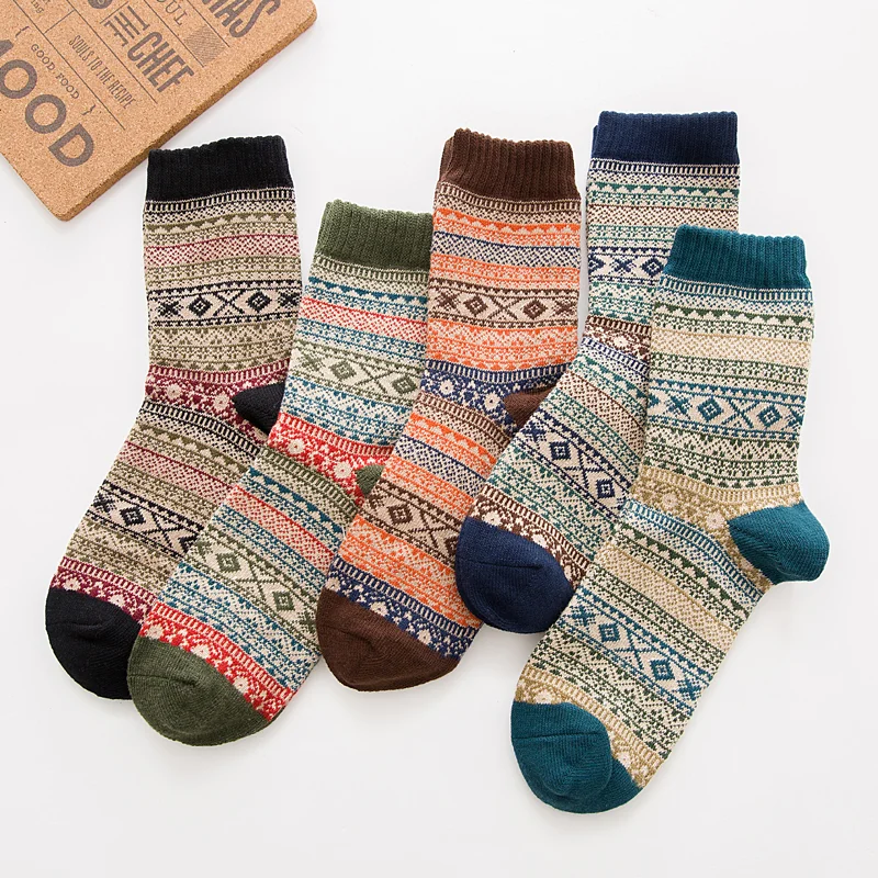Новое поступление весенне зимние шерстяные хлопковые носки женские теплые