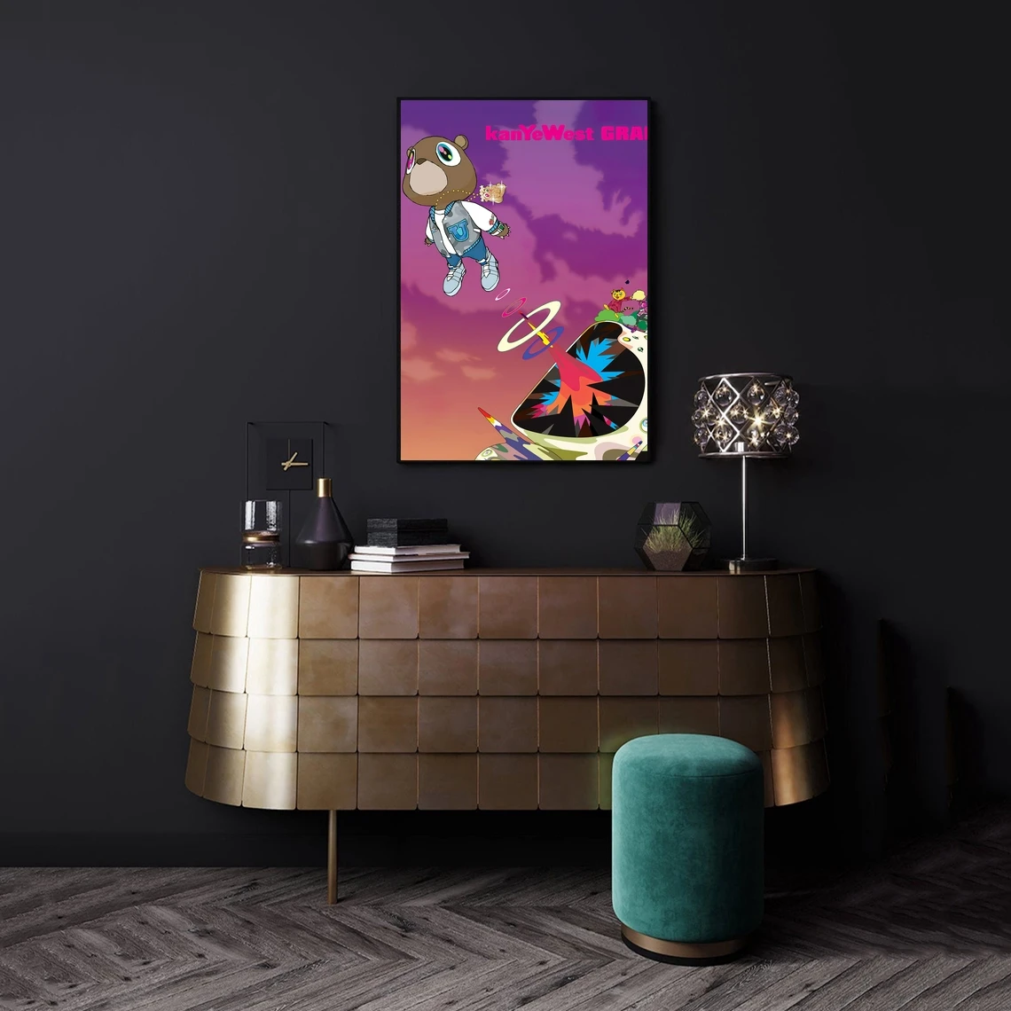 Kanye West - выпускной музыкальный постер с обложкой альбома рэп хип-хоп поп-музыка