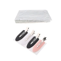 500pcs 47x63 in Clear Disposable Hair Cutting Capes  4xClips Salon Gown
