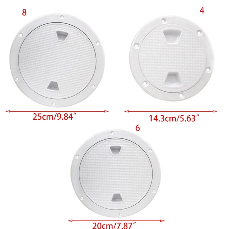 

Marine Boat Inspection Hatch RV White Round Deck Plate Access and Lid Non-slip Inspection Hatch for Marine Accessories