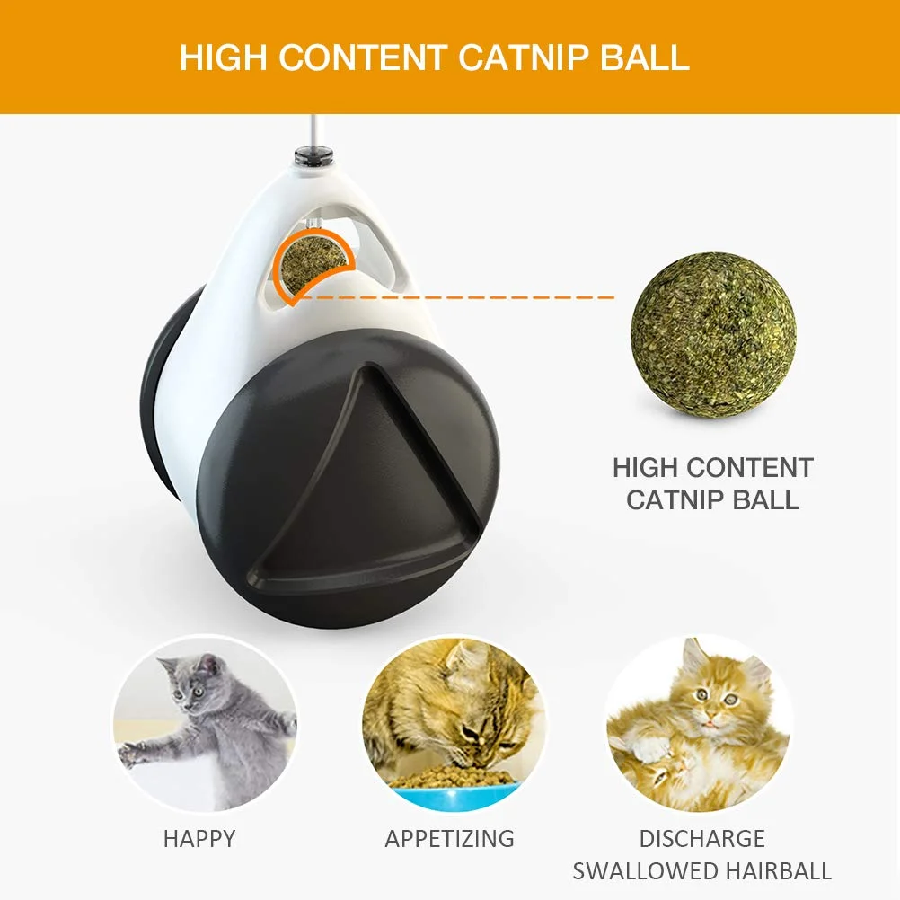 

Pet Cat Toys for Cats Kitten Puzzle Interactive Tumbler Swing Self Balance Chasing Toy With Catnip Pet Cat Accessories Products