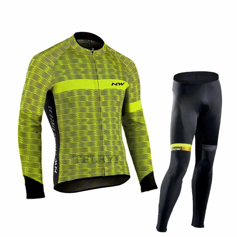 North Wave комплект одежды для велоспорта с длинными рукавами, NW Pro Team Jersey, мужской дышащий костюм, спортивная одежда для езды на горном велосипеде - Цвет: 3