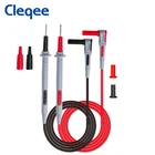 Cleqee P1505 усовершенствованная силиконовая датчики для мультиметра ручка 4 мм контрольные выводы вилки типа банан Тесты привести с 2 мм Медь иглы 1,5 M 1000V10A