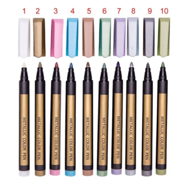 10 Colors/set Marker Paint Pens Water-based Waterproof Non-fading Markers for Wood Metal Black Cards Rock Writing Painting UY8 | Канцтовары