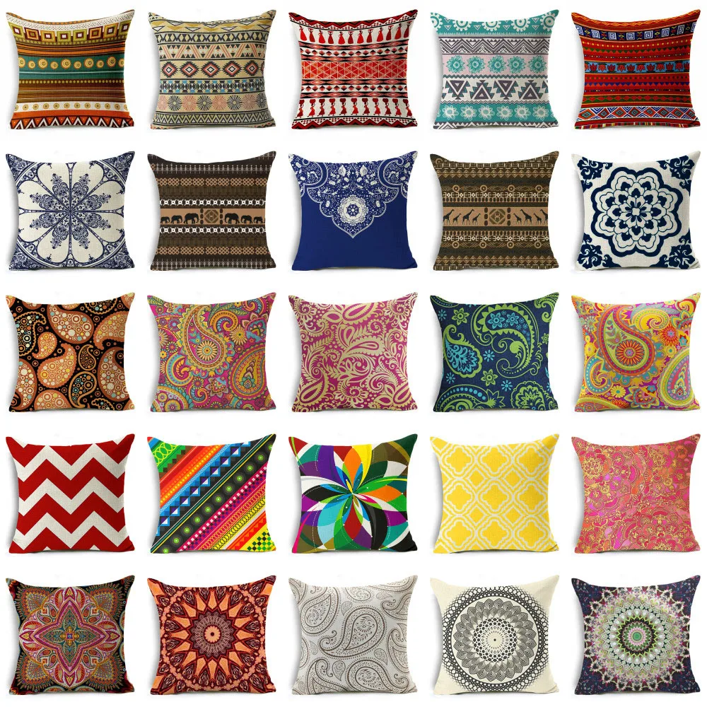 Чехол для подушки в стиле бохо из хлопка и льна Elife чехол с геометрическим