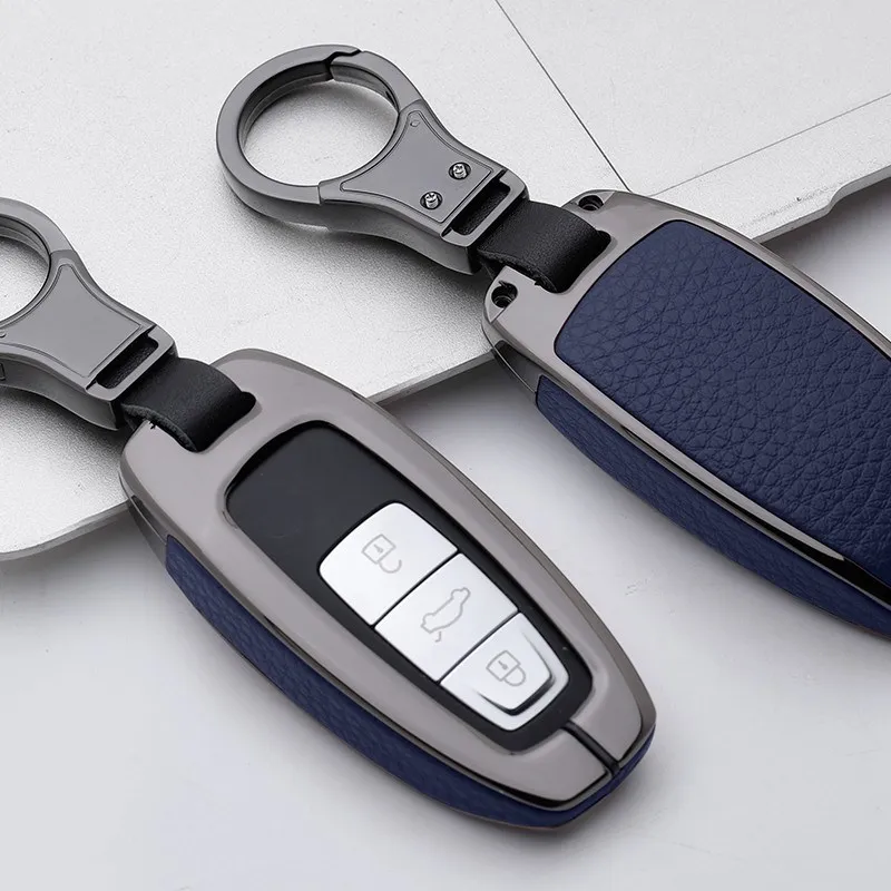 

High-grade aluminum alloy Car key case car key chain car key bag for Audi A6L A8 A7 A6 A5 A4L A3 2020 models