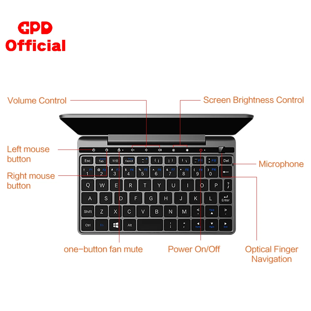 Мини ноутбук GPD Pocket 2 8 ГБ 256 сенсорный экран 7 дюймов Intel Celeron 3965Y Windows 10|laptop laptop|windows 10
