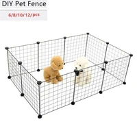 foldable pet playpen crate iron fence puppy kennel house exercise training puppy kitten space dog gate supplies for dogs rabbit