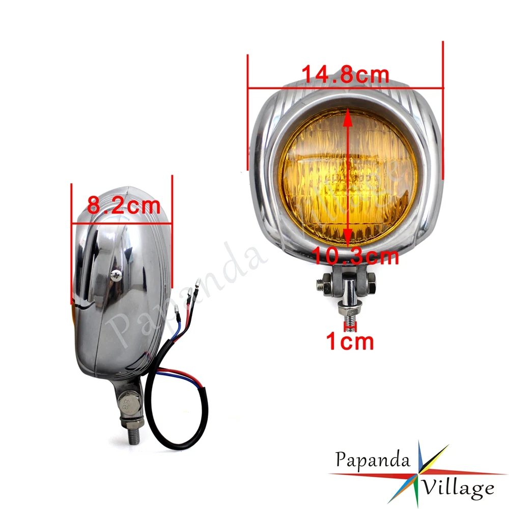 Фара электрическая Old School для мотоцикла ретро светильник 4 5 дюйма Harley Honda Yamaha Chopper