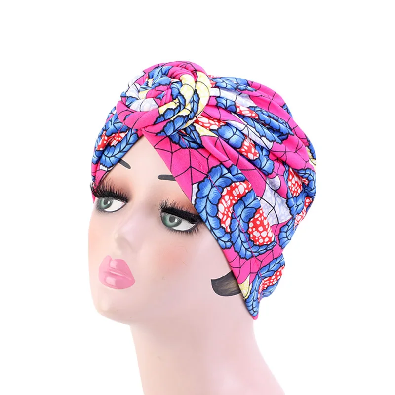 Новинка Женский Африканский узор рандомный мусульманский тюрбан с узлом