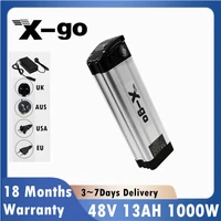 48v 13ah ebike battery silver fish 24ports 18650 battery for max 1000w bafang motor 48v battery pack high capacity 13ah euuk