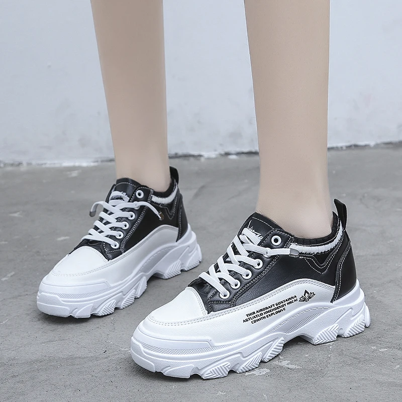 

Little white shoes female spring and autumn new casual shoes high-heeled thick-soled student flat-bottomed sports shoes trend