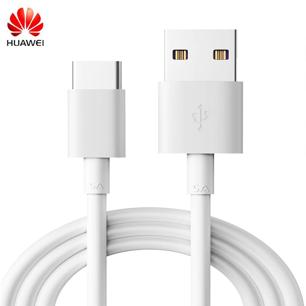 Оригинальный кабель huawei 5A USB C 1 5 м/2 м Сверхбыстрая Зарядка для Huawei Mate 30 P30 Lite Type