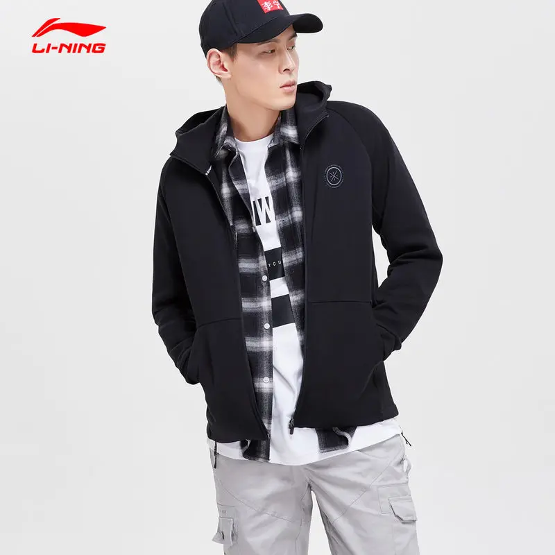 Li Ning мужская толстовка с капюшоном Стандартный крой 66% хлопок 34% полиэстер
